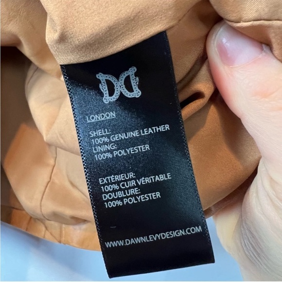 Dawn Levy brown genuine leather pockets coat XS - Picture 6 of 13